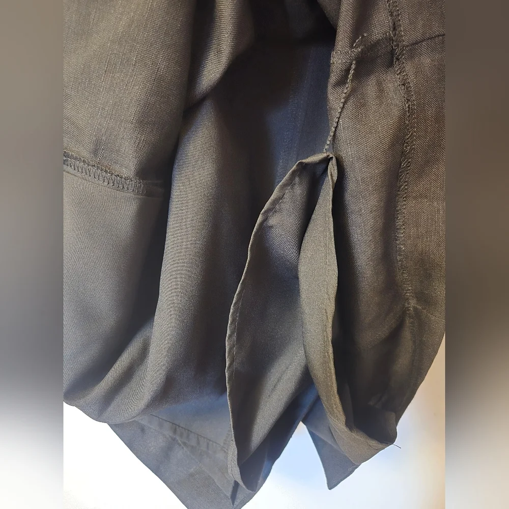 NWT Ann Taylor Linen Black‎ Button-Down Dress